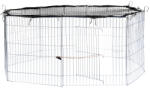 tectake 402392 állatkifutó biztonsági hálóval ø145 cm - fekete