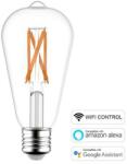 Creative-Cables Led Smart Wi-Fi Izzó Edison St64 Átlátszó Izzószálas 6.5W E27 Szabályozható (DL552012)