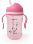 Cangaroo Чаша с пластмасова сламка Cangaroo - Розова, 300 ml (106617)