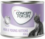 Concept for Life Concept for Life Mum & Young Kittens Mousse - 6 x 200 g