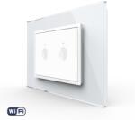 LIVOLO Intrerupator Dublu WIFI cu Touch LIVOLO cu rama din sticla, standard italian - Serie Noua