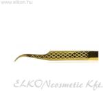 Long Lashes Csipesz enyhén hajlított - arany, 12cm (LLA33024)