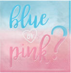 Amscan Салфетки Blue or Pink ? 33 x 33 см
