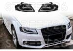 TUNING-TEC Faruri compatibile cu Audi A4 B8 04.08-11 TRU DRL Negru (6418)