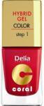 Delia Cosmetics Lac cu efect de gel pentru unghii - Delia Cosmetics Coral Nail Hybrid Gel 01 - Red
