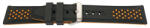  Curea silicon doua culori negru cu portocaliu, telescop QR, 24mm -62000 - ceas-shop
