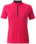 Daiber Tricou de ciclism pentru femei cu fermoar scurt JN513 - Roz deschis / titan | S (JN513-1752613)