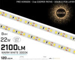 24LED Banda LED , 240LED m , 12V , 24W , 3000K , IP20 , 2300lm , 10mm , 3 oz Versiunea PRO