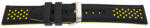  Curea silicon doua culori negru cu galben, telescop QR, 22mm -62008 - cureaceas