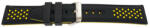  Curea silicon doua culori negru cu galben, telescop QR, 24mm -62009 - cureaceas