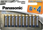 Panasonic 6+4F AA ceruza elem, 10 db/csomag (LR6EPS/10BW) (LR6EPS-10BW6-4F)
