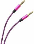 mobilNET Cablu AUX jack 2x3, 5 Material textil violet-negru