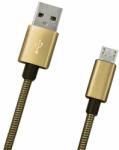 mobilNET Cablu de date micro USB auriu metalic, 1m, 2A