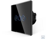 Luxion Intrerupator Simplu cu Variator cu Touch din Sticla LUXION - culoare negru