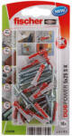 Fischer DUOPOWER dübel 5 x 25 S K NV - csavarral, bliszteres, 18 db/csomag (534996)