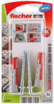 Fischer DUOPOWER dübel 10 x 50 WH K NV - derékszögű kampóval, bliszteres, 2 db/csomag (535002) - praktikuskft