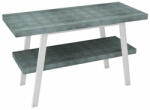 SAPHO Twiga mosdótartó asztal polccal 120x72x50 cm, matt fehér/aquamarine VC453W-120-6 (VC453W-120-6)