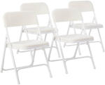 Timeless Tools 4 buc scaune pliabile si captusite in culoarea alba (HOP1001102)