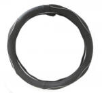  Valódi bőr kormányvédő sport KV-5057A - Black Silver (HD-KV-5057S)