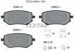 TEXTAR set placute frana, frana disc TEXTAR Q+ 2286101 (2286101)