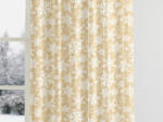 Goldea draperie 100% bumbac - fulgi de zăpadă pe auriu 160x140 cm