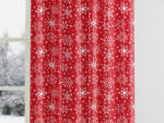 Goldea draperie 100% bumbac - fulgi de zăpadă pe roșu 140x140 cm