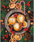 Brushme Számozott kifestő készlet, feszített vásznon, 40x50 cm - Karácsonyi finomságok