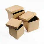 ArtExport Papírmasé doboz készlet - négyzet, 3 db-os