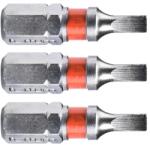 Fortum behajtóhegy lapos, 3 db, S2 acél; 3×25mm, bliszteren (4741103) - sipibolt