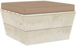 vidaXL Pernă paleți de podea, gri taupe, 60x60x6 cm, material textil (315084)