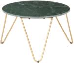vidaXL Măsuță cafea verde 65x65x42 cm piatră naturală aspect marmură (286447) Masa de cafea