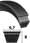 Power Belt SPZ 637 9, 7x637 Lw keskeny profilú ékszíj (04.000.609)