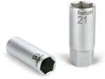 Fortum gyertyakulcs dugófej 1/2″, 61CrV5; 21mm, gumírozott FORTUM (4700901)