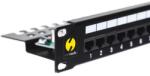NETRACK patchpanel 19'' 24 ports cat. 5e UTP LSA, with shelf (104-01)