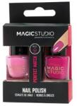 Magic Studio Set lac de unghii Duo Perfect Match Candy Pink Magic Studio, 10 ml, 2 bucati (MS30730N)