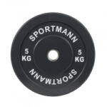 Sportmann Greutate Cauciuc Bumper Plate SPORTMANN - 5 kg 51 mm - Negru (SM1256)