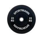 Sportmann Greutate Bumper Plate SPORTMANN - 25 kg 51 mm - Negru (SM1255-1)