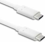 Qoltec USB-C apa - USB-C apa 3.1 Adat és töltőkábel - Fehér (1m) (50508)