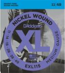 D'Addario EXL115 - Nickel Wound Electric Guitar Strings, Medium/Blues-Jazz Rock, 11-49 - F118F