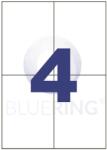BLUERING Etikett címke, 105x148mm, 100 lap, 4 címke/lap Bluering® (MEN-OR-BRET113)