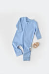 BabyCosy Salopeta cu fermoar cu maneca lunga si pantaloni lungi - 100%bumbac organic - Bleu, BabyCosy (BC-CSY3037)