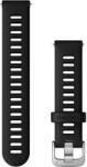 Garmin Curea Garmin Quick Release 18 mm, silicon, negru, catarama argintie (Venu 2S, Vivoactive 4S, Vivomove 3S)