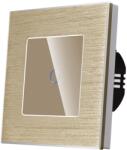 Luxion Intrerupator Simplu cu Variator cu Touch din Sticla si Rama de Aluminiu LUXION - culoare auriu