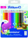 Pelikan Creioane Color Combino, Set 12 Culori + 1 Creion Grafit Invata Sa Scrii, Cutie De Metal Pelikan (811200)