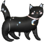 PartyDeco Fólia lufi, fekete cica, 81 X 80 cm