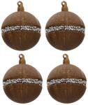 Clayre & Eef Set 4 globuri din sticla maro 8 cm (6GL3271)