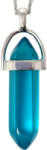  Pandantiv cuarț albastru, piatra exprimării clare, cristal natural hexagonal dublu vârf 34 mm