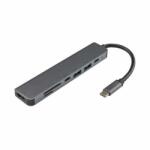 SBOX Type-C - HDMI / USB /SD / TF multiport adapter 7 az 1ben