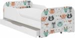  MIKI gyerekágy 140x70cm ajándék matraccal, ágyneműtartó nélkül - erdei állatkák