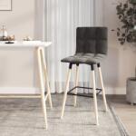 vidaXL Scaun de bar, gri închis, material textil (338647)
